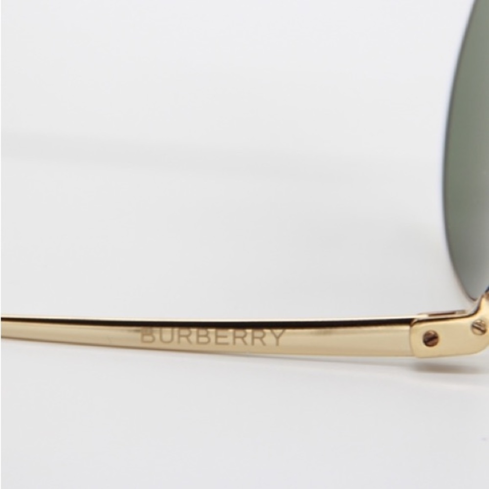 NEW BURBERRY BE3108 1017/71 AVITOR SUNGLASSES BURBERRY B 3108 GREEN AVIATOR - Picture 9 of 11